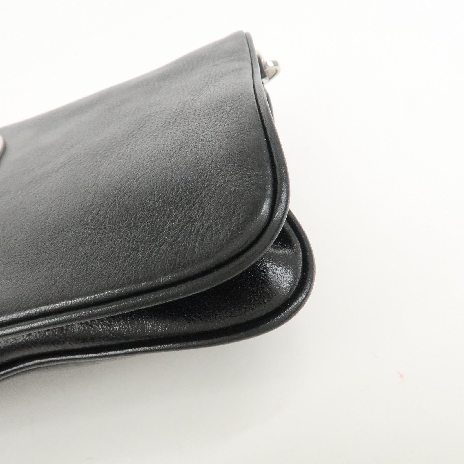 TORY BURCH Leather 2Way Bag Shoulder Bag Clutch Bag Black