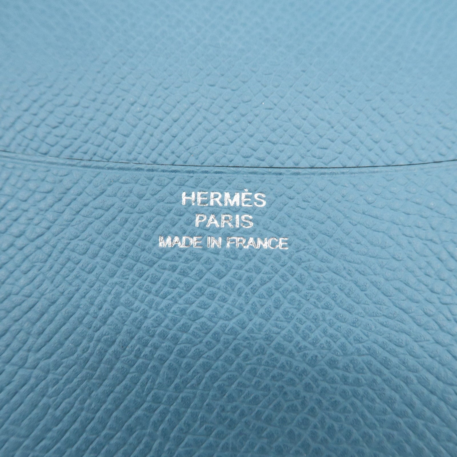 HERMES Agenda PM Veau Epsom Planner Cover □L Stamped Light Blue