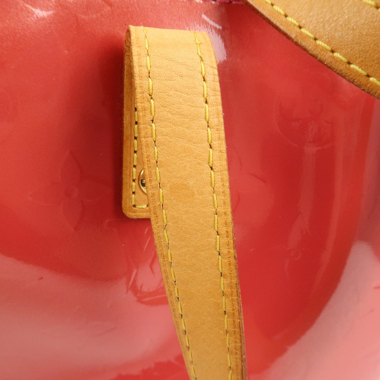 Louis Vuitton Monogram Vernis Lead PM Hand Bag Framboise M9132F