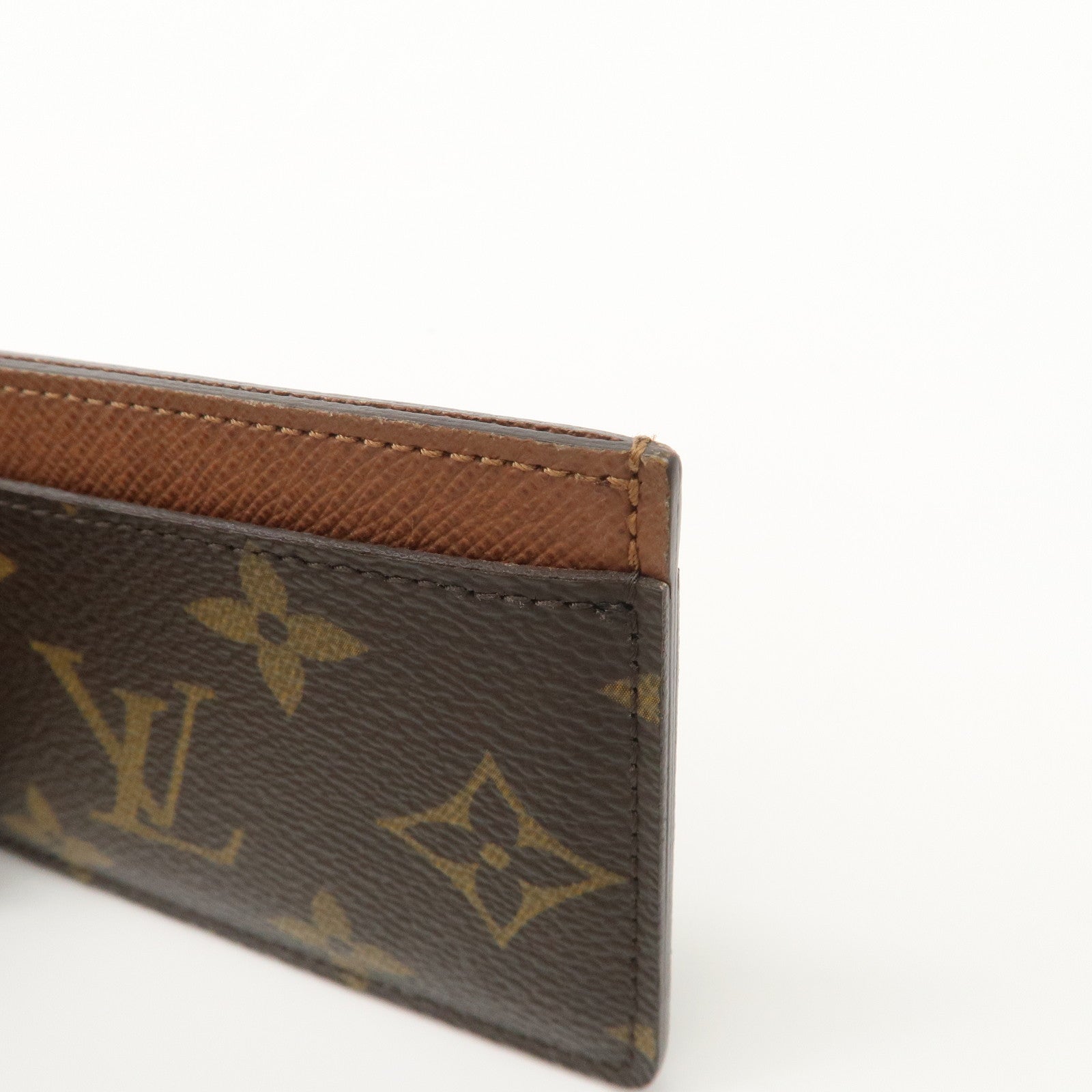 Louis Vuitton Monogram Canvas Porte Cartes Card Case M61733 Used