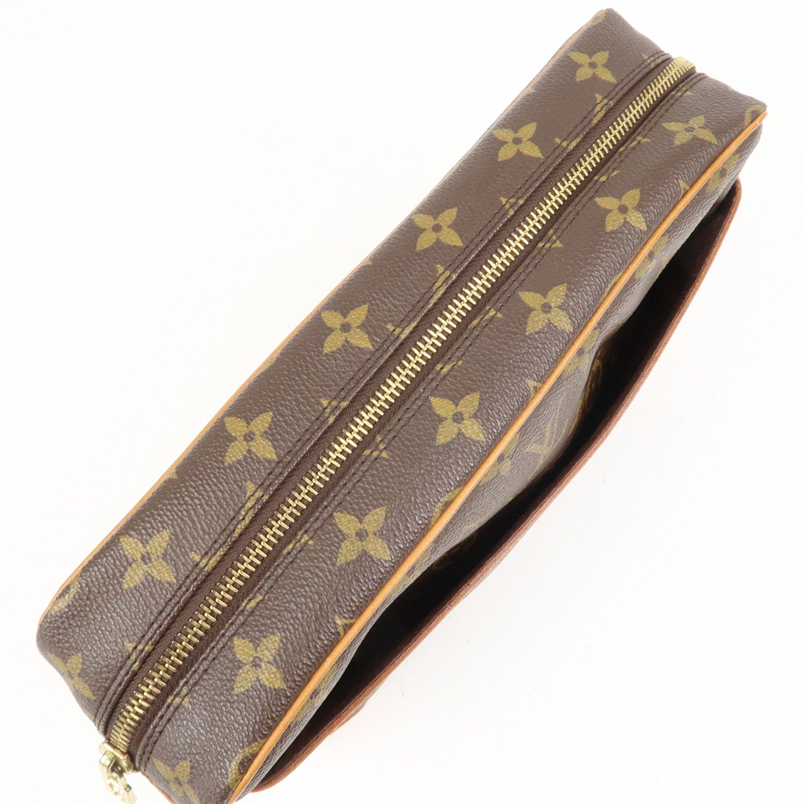 Louis Vuitton Monogram Compiegne 28 Pouch Clutch Bag Brown M51845