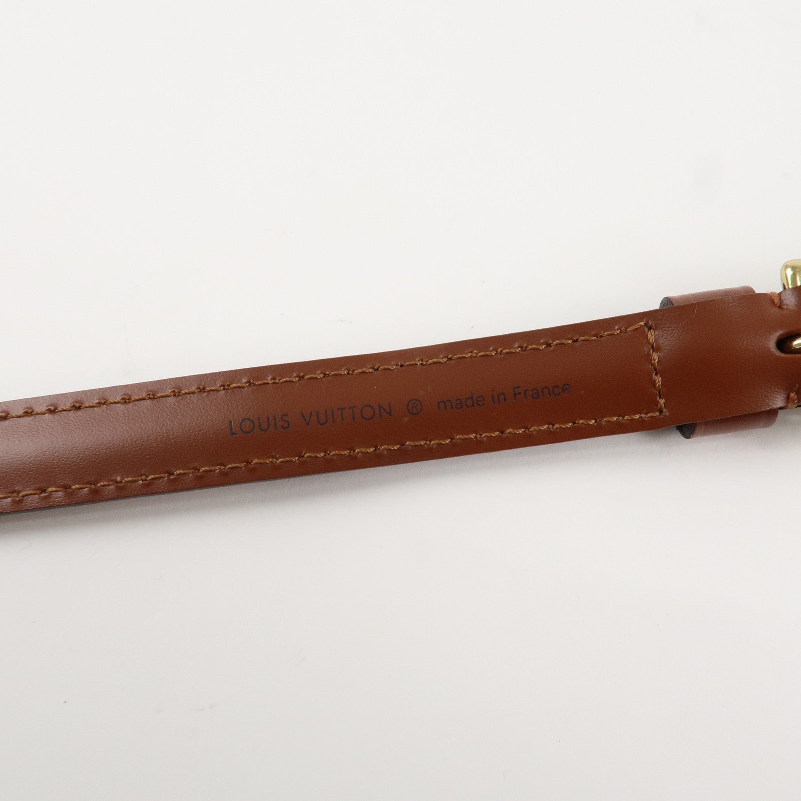 Louis Vuitton Adjustable Leather Shoulder Strap Brown 120cm Used