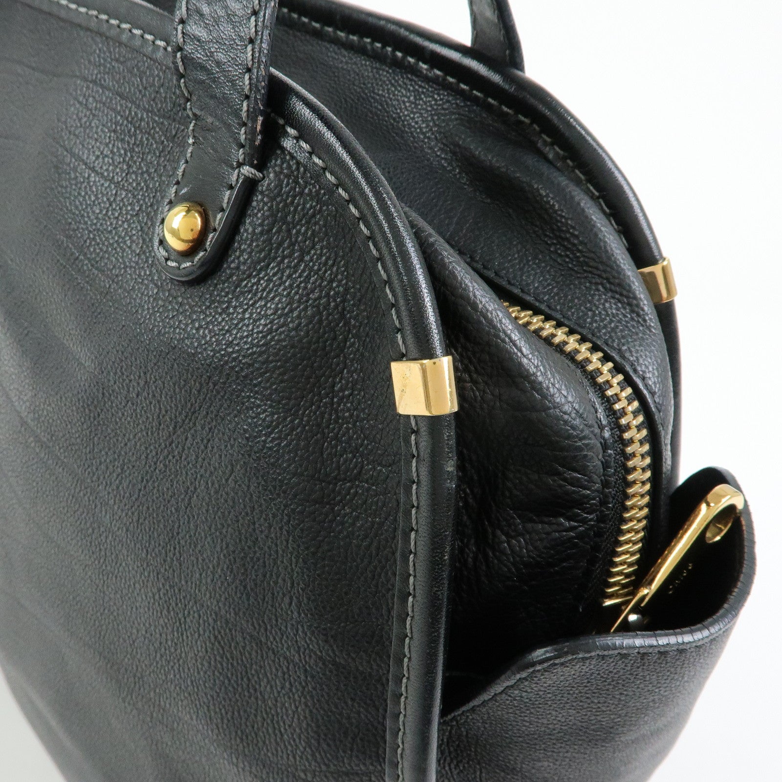 Chloe Susan Leather 2Way Bag Shoulder Bag Hand Bag Black