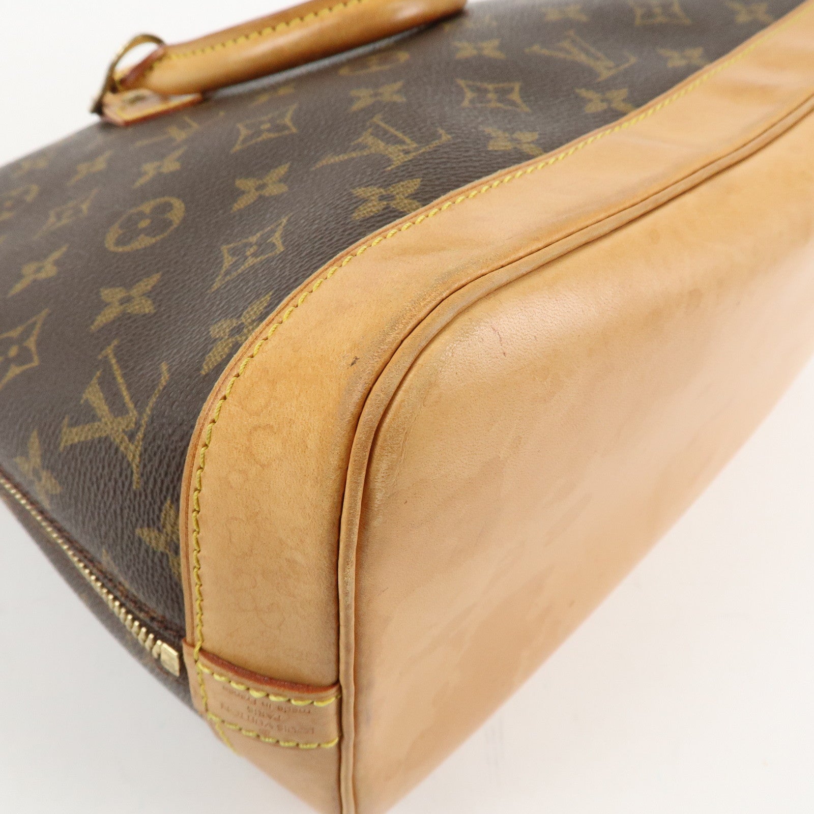 Louis Vuitton Monogram Alma Hand Bag Brown Brown M51130 Used