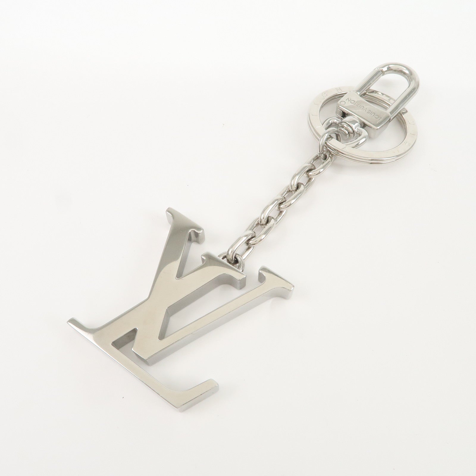 Louis Vuitton Monogram Porte Cles LV Initials Key Ring M01192