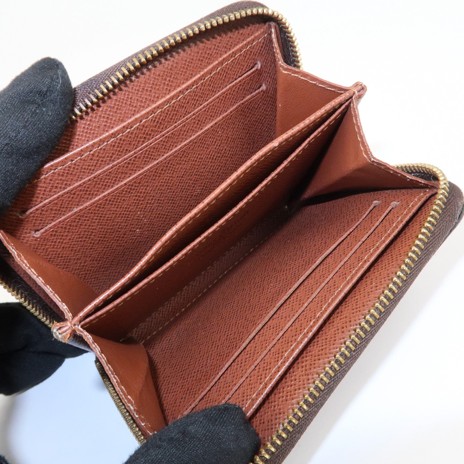 Louis Vuitton Monogram Canvas Zippy Coin Purse Wallet Brown M60067