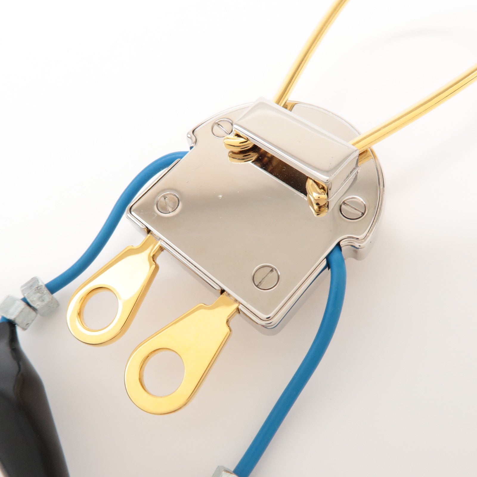 PRADA Metal Robot Bag Key Charm Key Chain Silver Gold