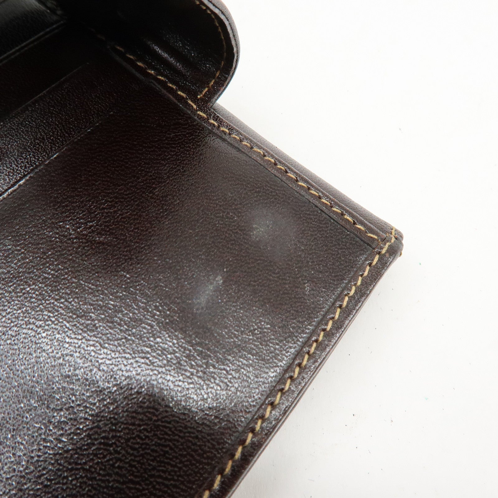 FENDI Zucca Canvas Leather Compact Wallet Brown 2251-01695-079