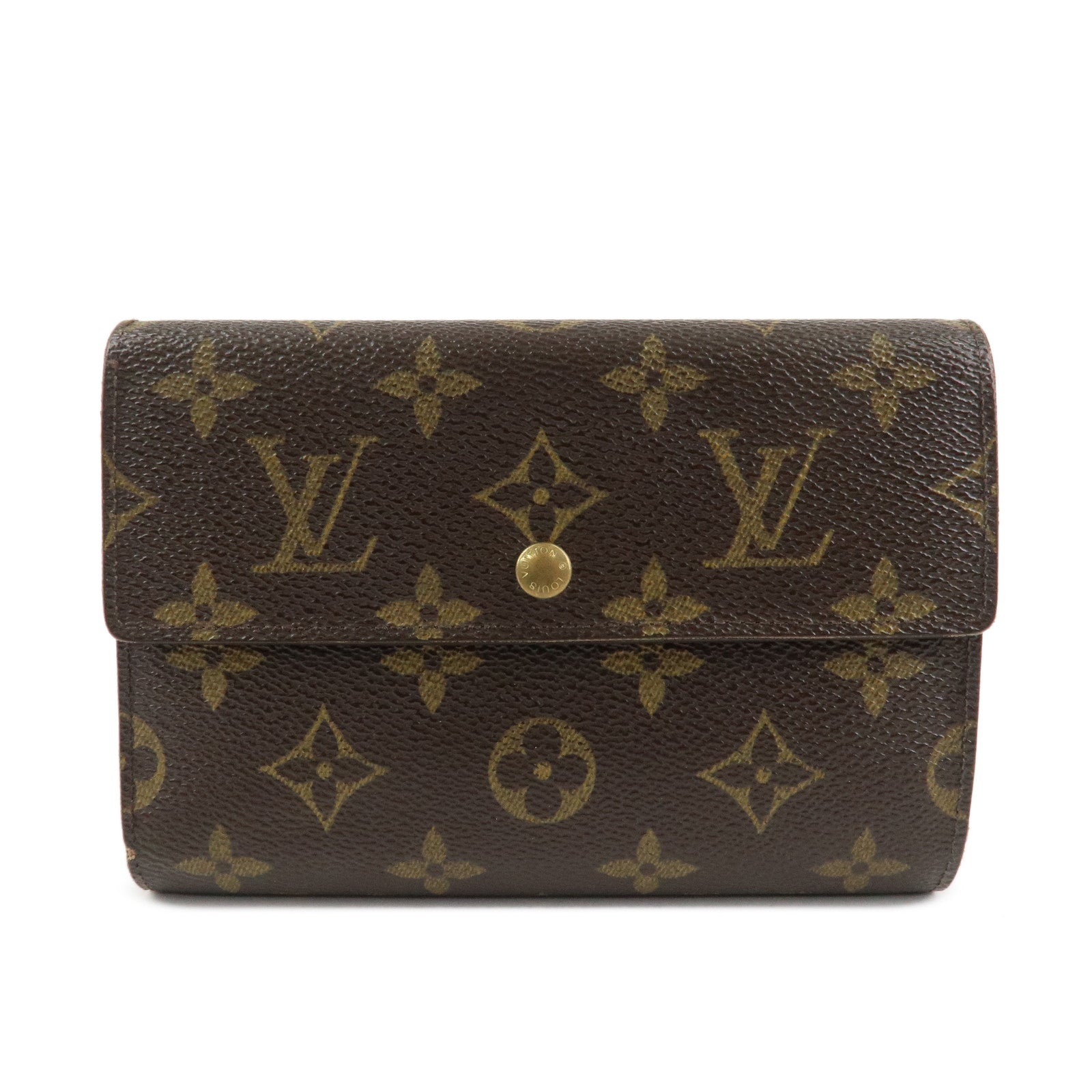 Louis Vuitton Monogram Porte Tresor Etui Papiers Wallet M61202 Used