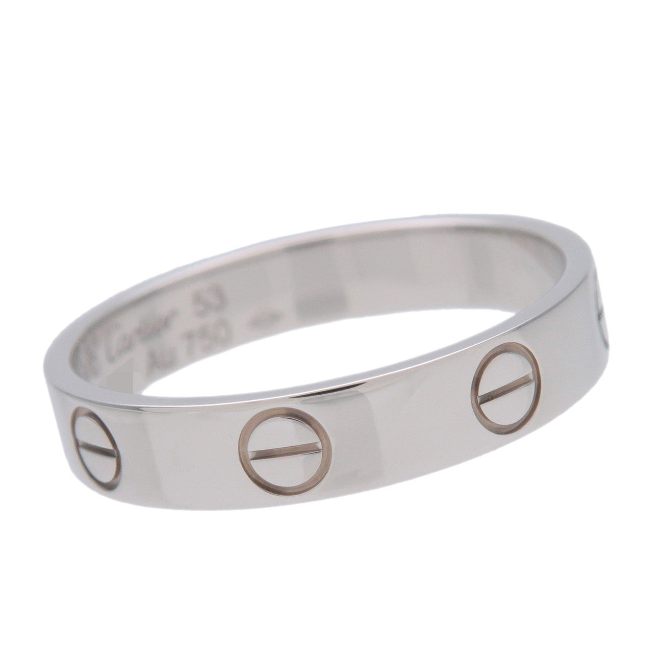 Cartier Mini Love Ring K18WG 750WG White Gold #53 US6.5 EU53
