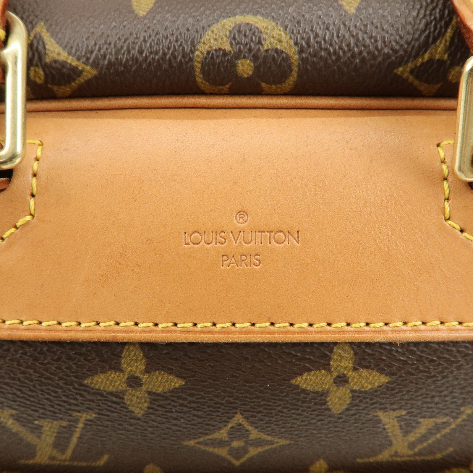 Louis Vuitton Monogram Deauville Hand Bag Brown M47270 Used