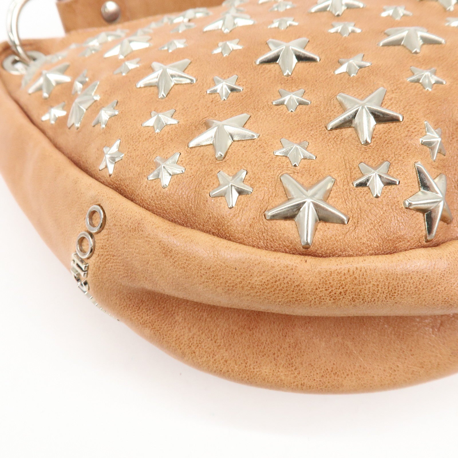 JIMMY CHOO Leather Star Studs Sky 2Way Bag Hand Bag Shoulder Bag