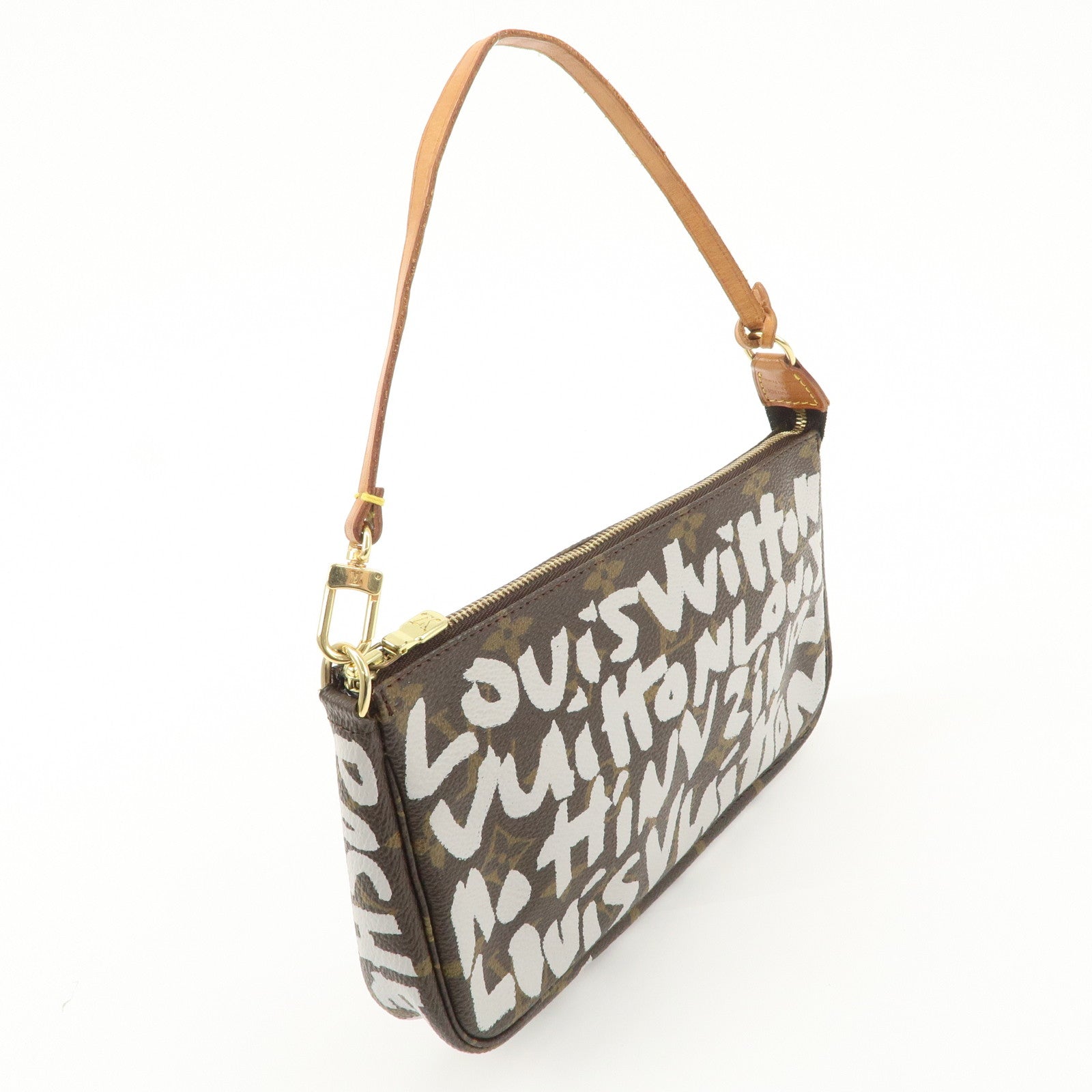 Louis Vuitton Monogram Graffiti Pochette Accessoires Hand Bag M92192 Used