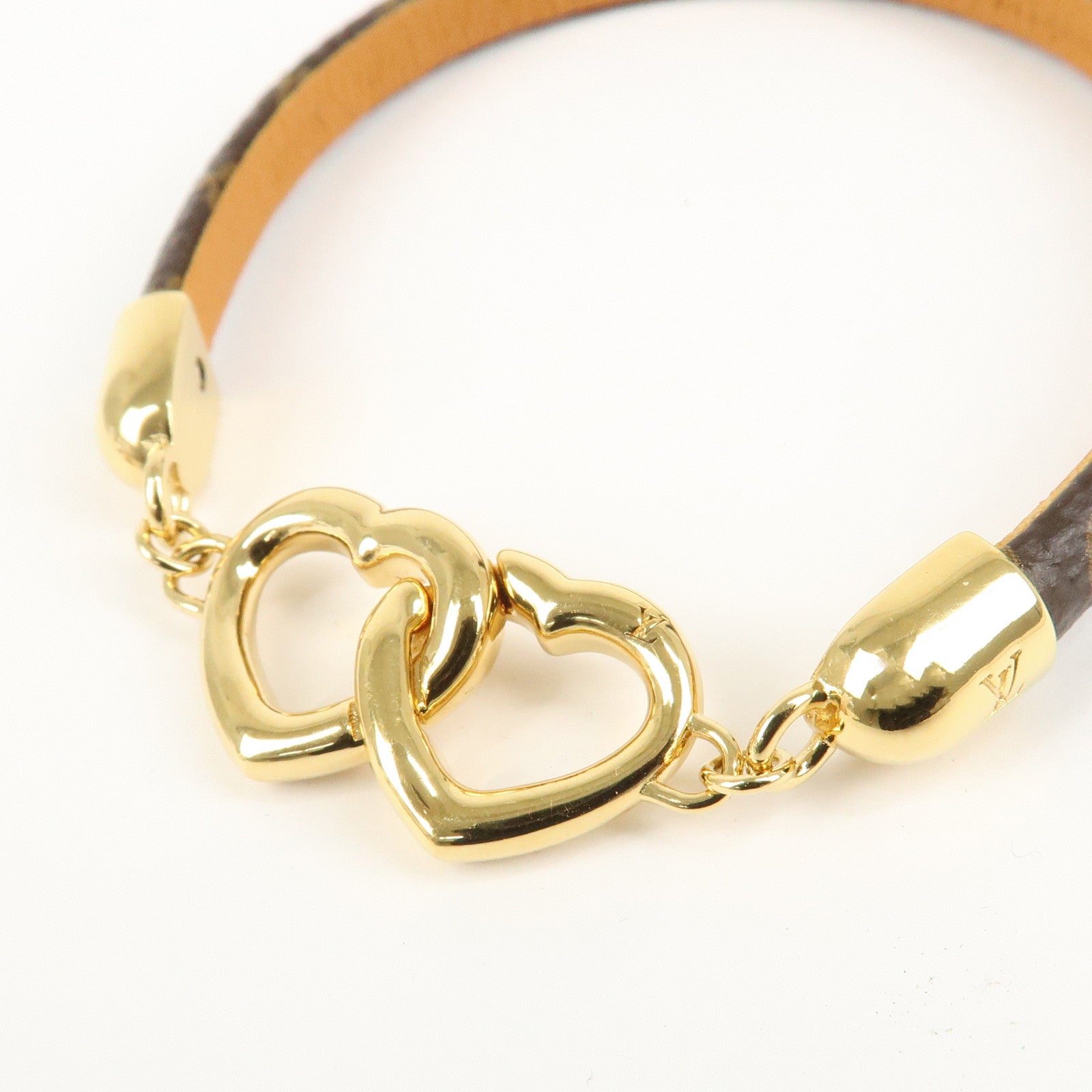 Louis Vuitton Monogram Say Yes Bracelet Brown Gold M6758E Used