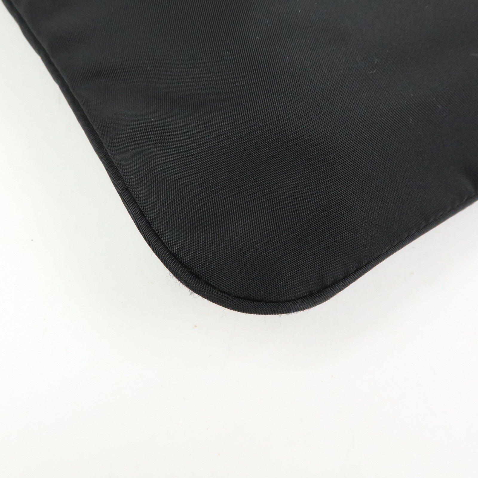 PRADA Triangle Logo Nylon Shoulder Bag Crossbody Bag Black BT0715