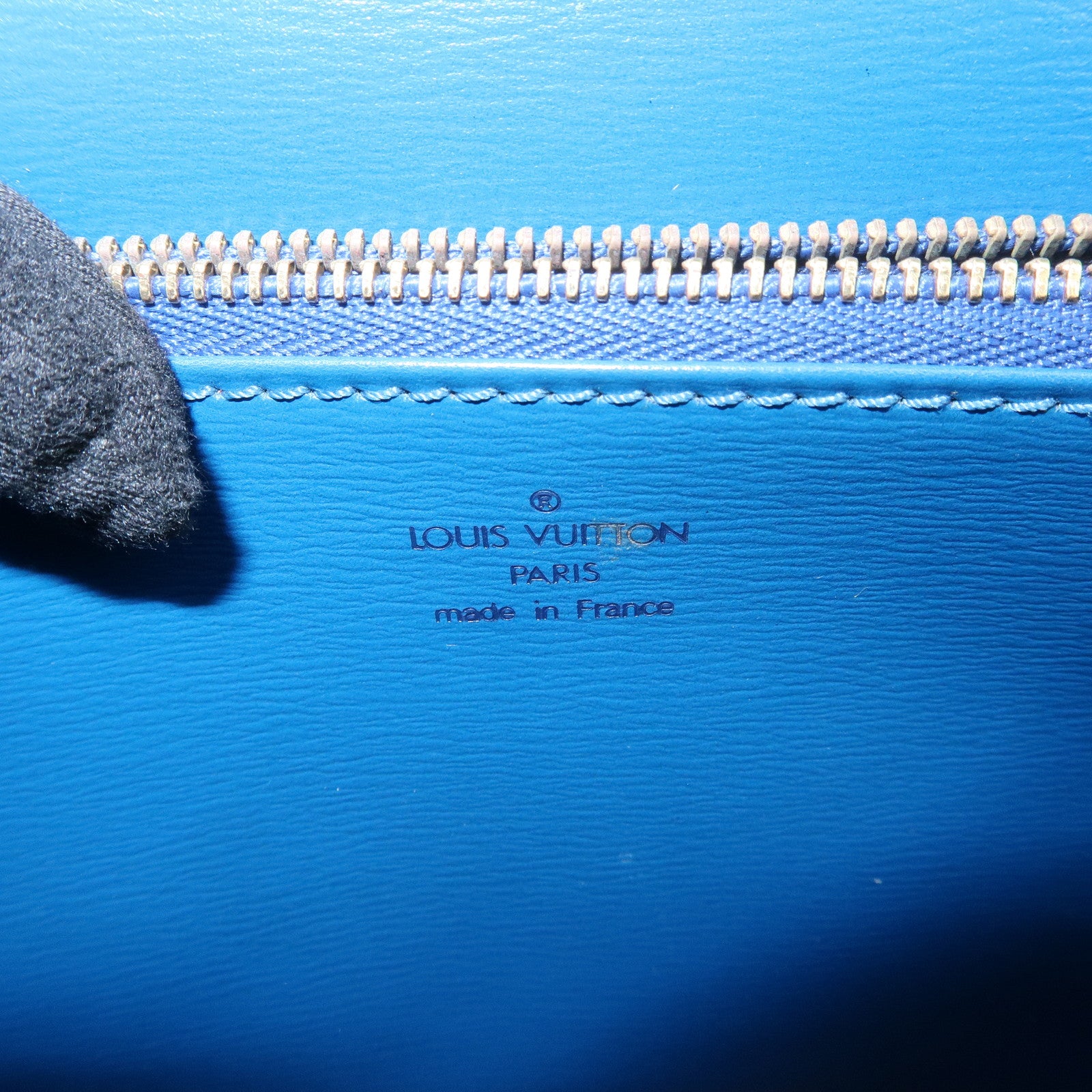 Louis Vuitton Epi Leather Malesherbes Hand Bag Toledo Blue M52375
