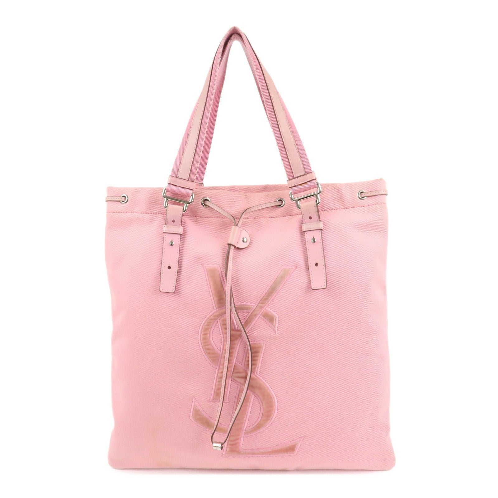 Saint Laurent Canvas Leather Kahara Tote Bag Shoulder Bag 121631 Used