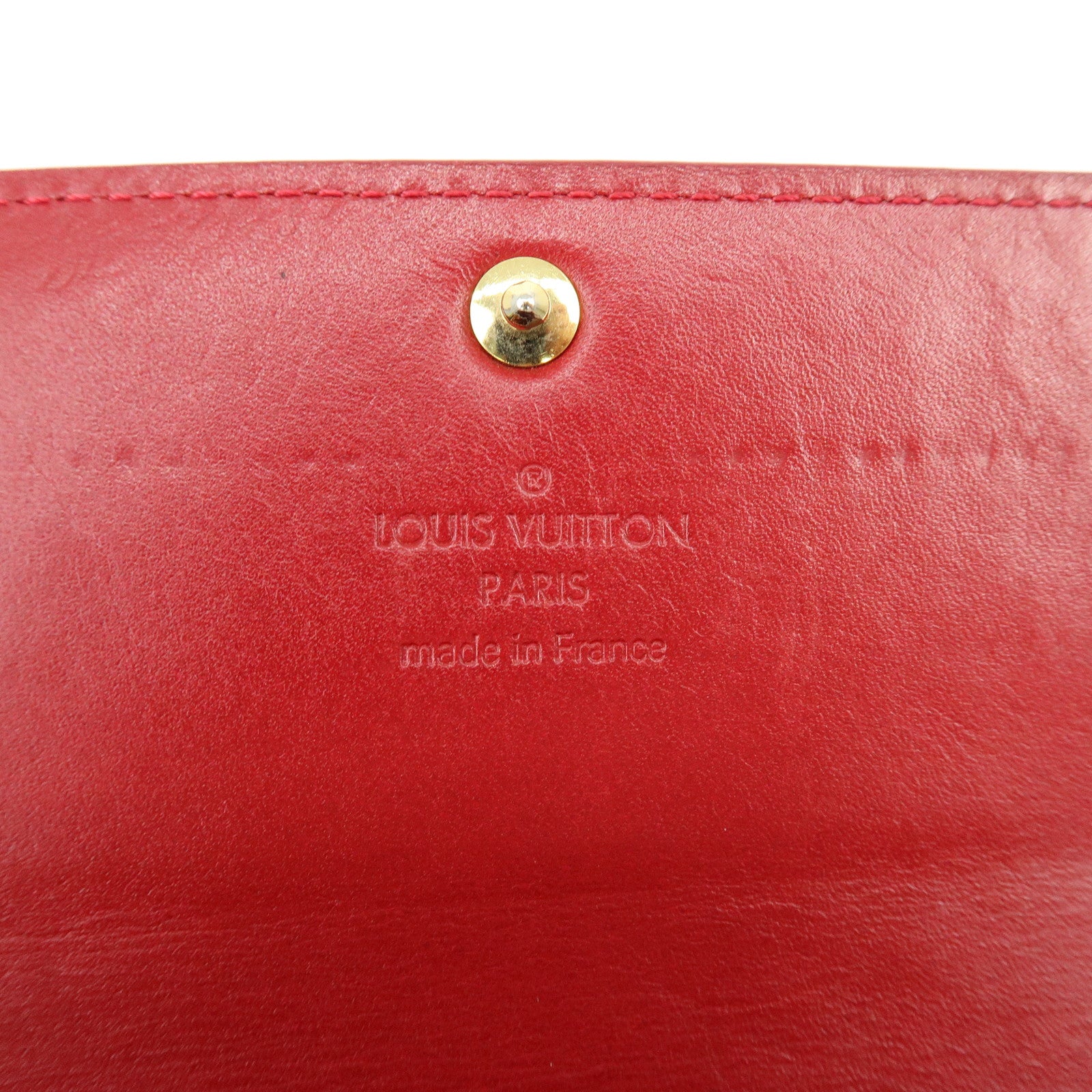 Louis Vuitton Monogram Vernis Portefeuille Sarah Wallet Red M91739