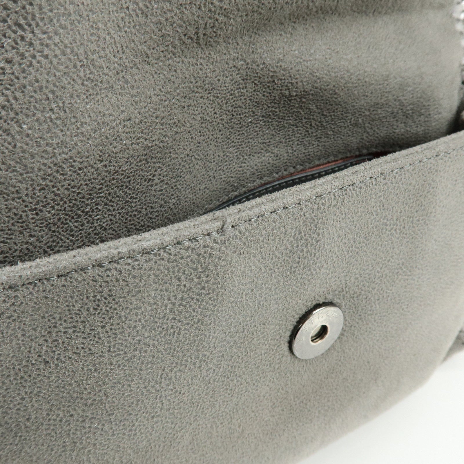STELLA MCCARTNEY Falabella Faux Leather Shoulder Bag Gray 364519