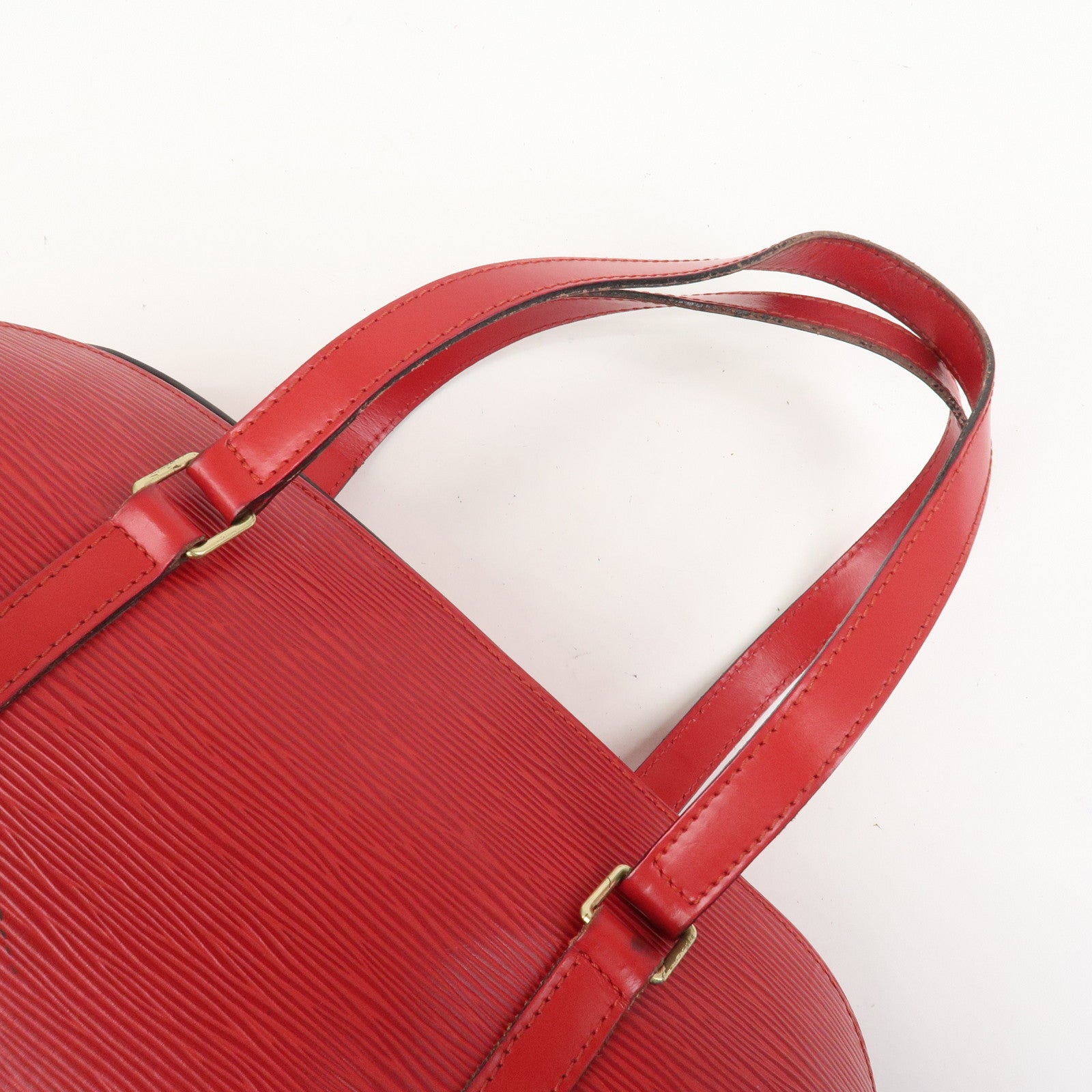 Louis Vuitton Epi Soufflot Hand Bag Castillian Red M52227
