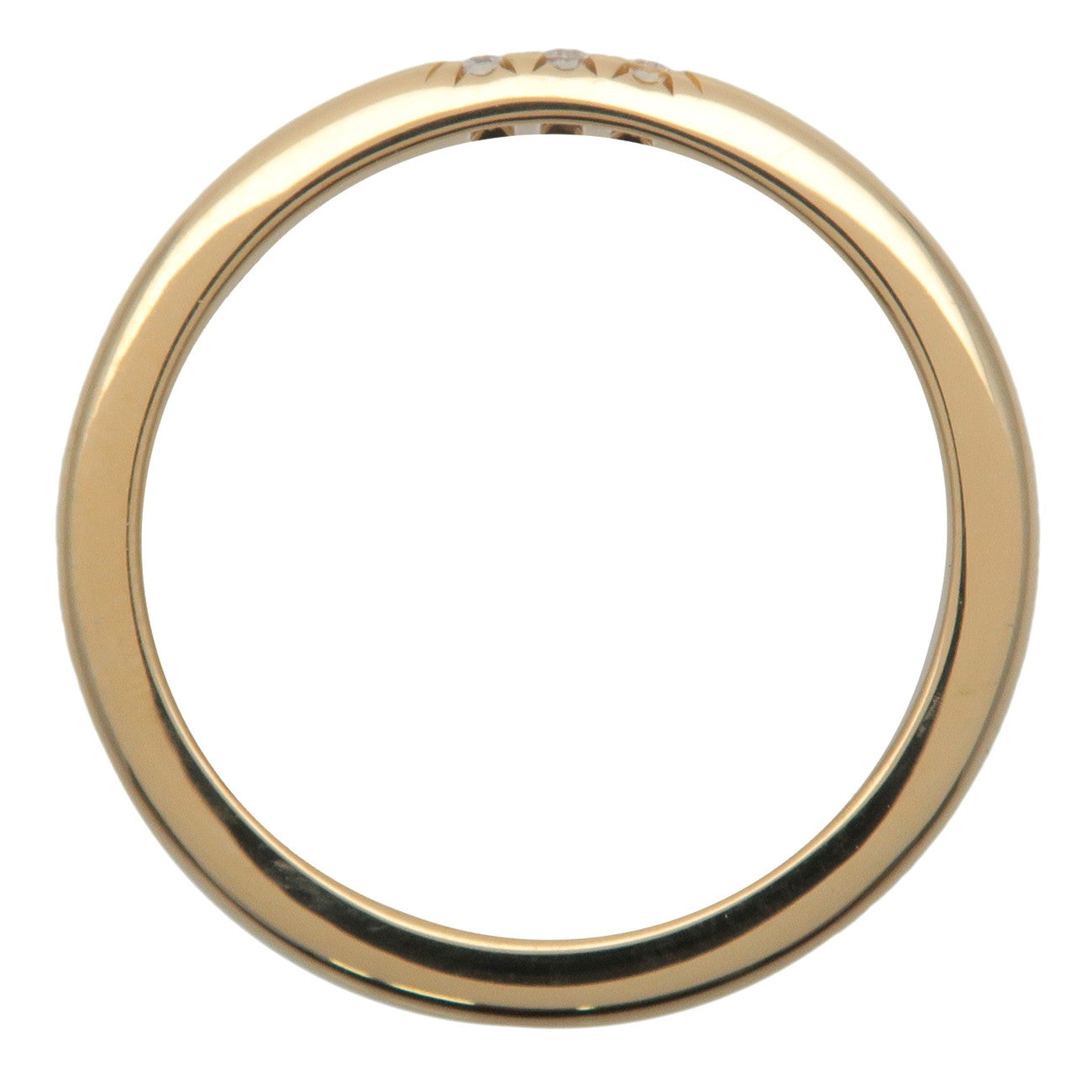 Tiffany & Co Classic Band 3P Diamond Ring K18YG #6.5 Yellow Gold