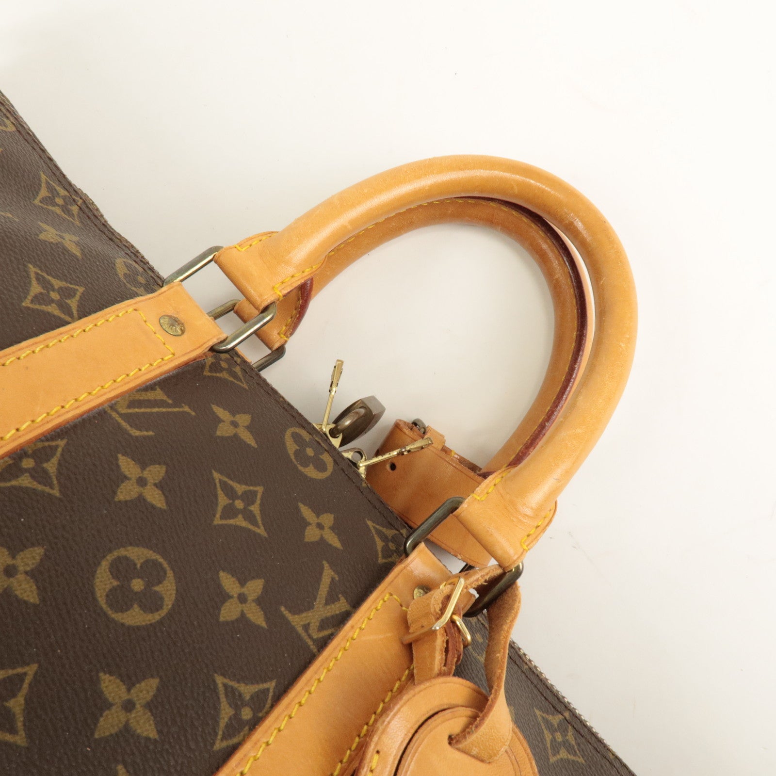 Louis Vuitton Monogram Keep All 45 Boston Bag Brown M41428