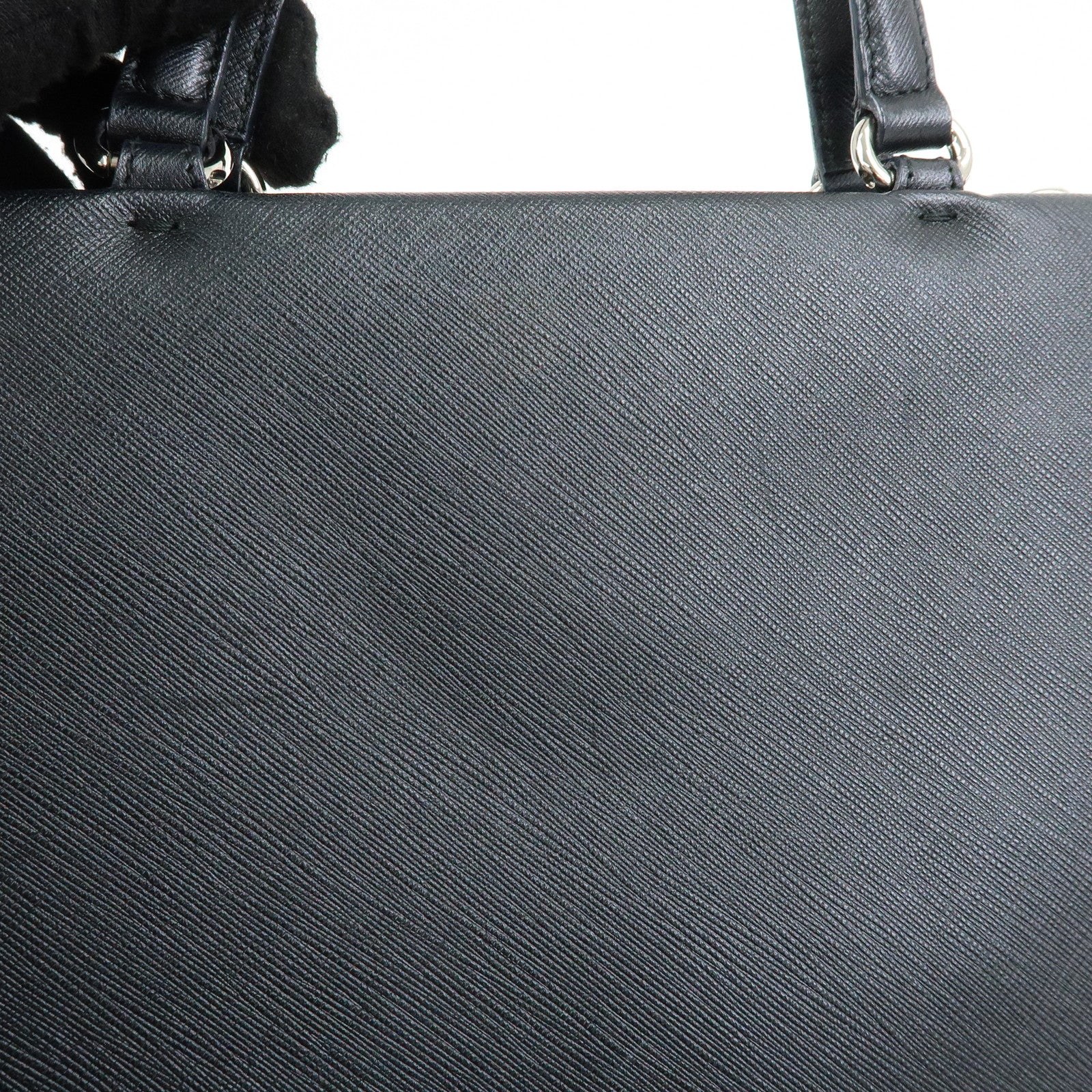 Ferragamo Vara Ribbon Leather 2Way Bag Hand Bag Black