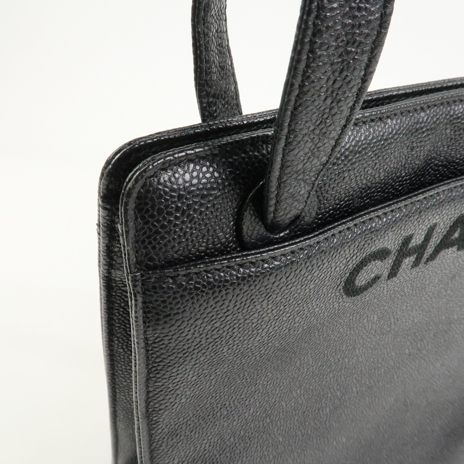 CHANEL COCO Mark Caviarskin Shoulder Bag Hand Bag Black
