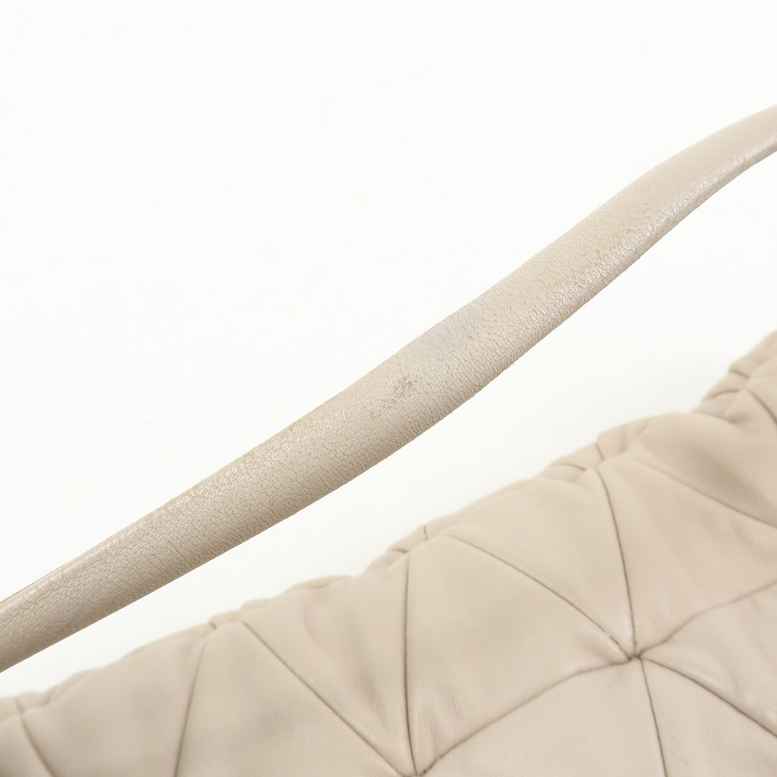 MIU MIU Nappa Leather 2Way Bag Hand Bag Shoulder Bag Beige