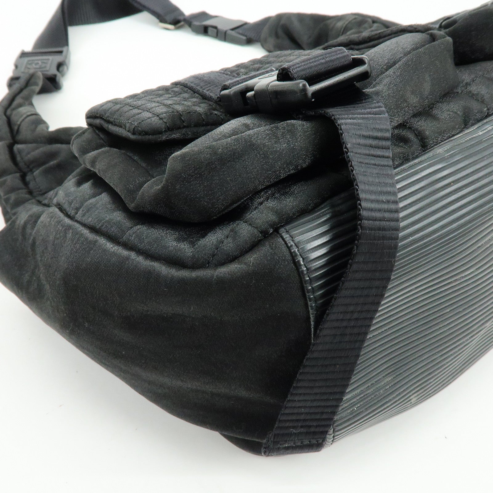 CHANEL Sports Line Nylon Shoulder Bag Crossbody Bag Black