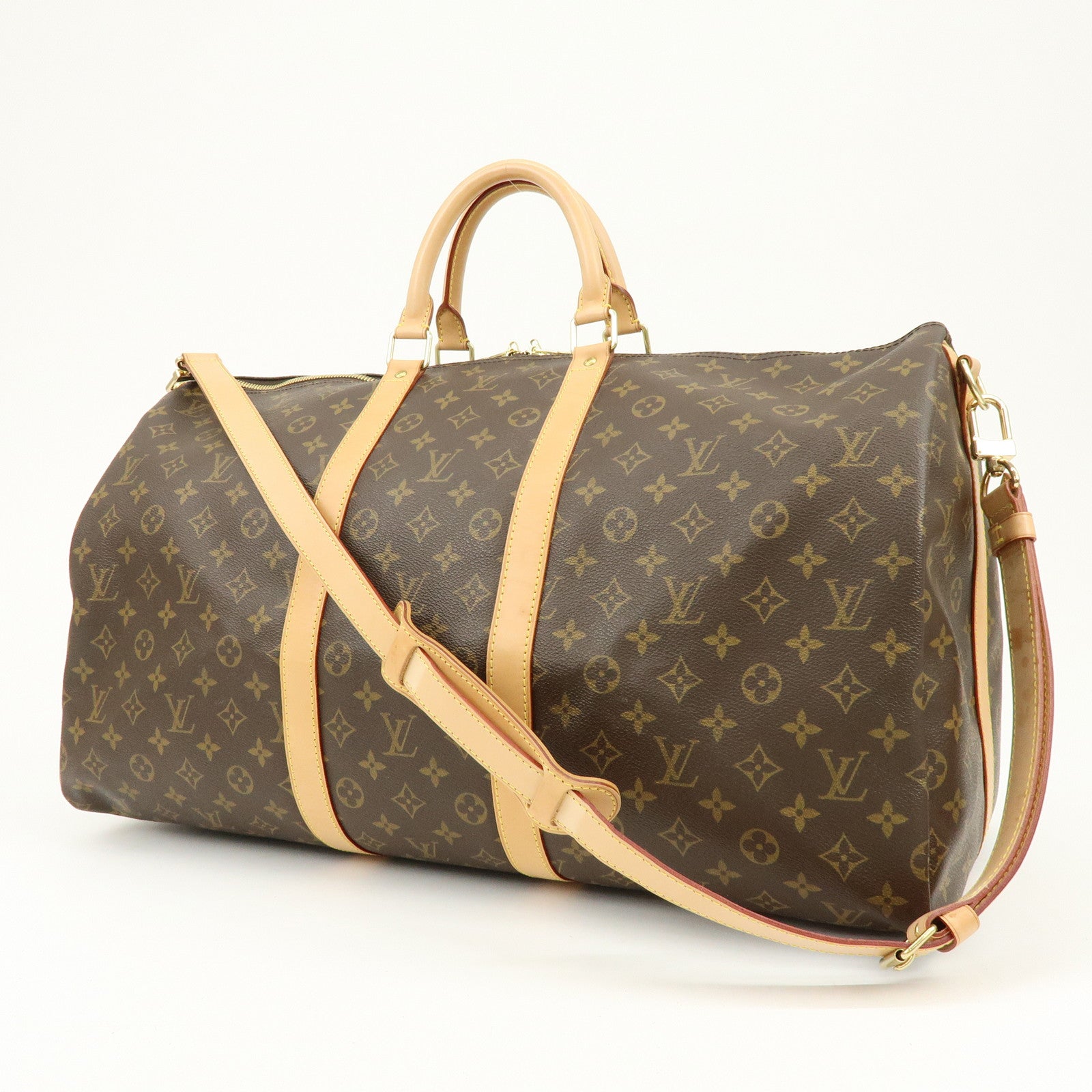 Louis Vuitton Monogram Keep All Bandouliere 55 Boston Bag M41414
