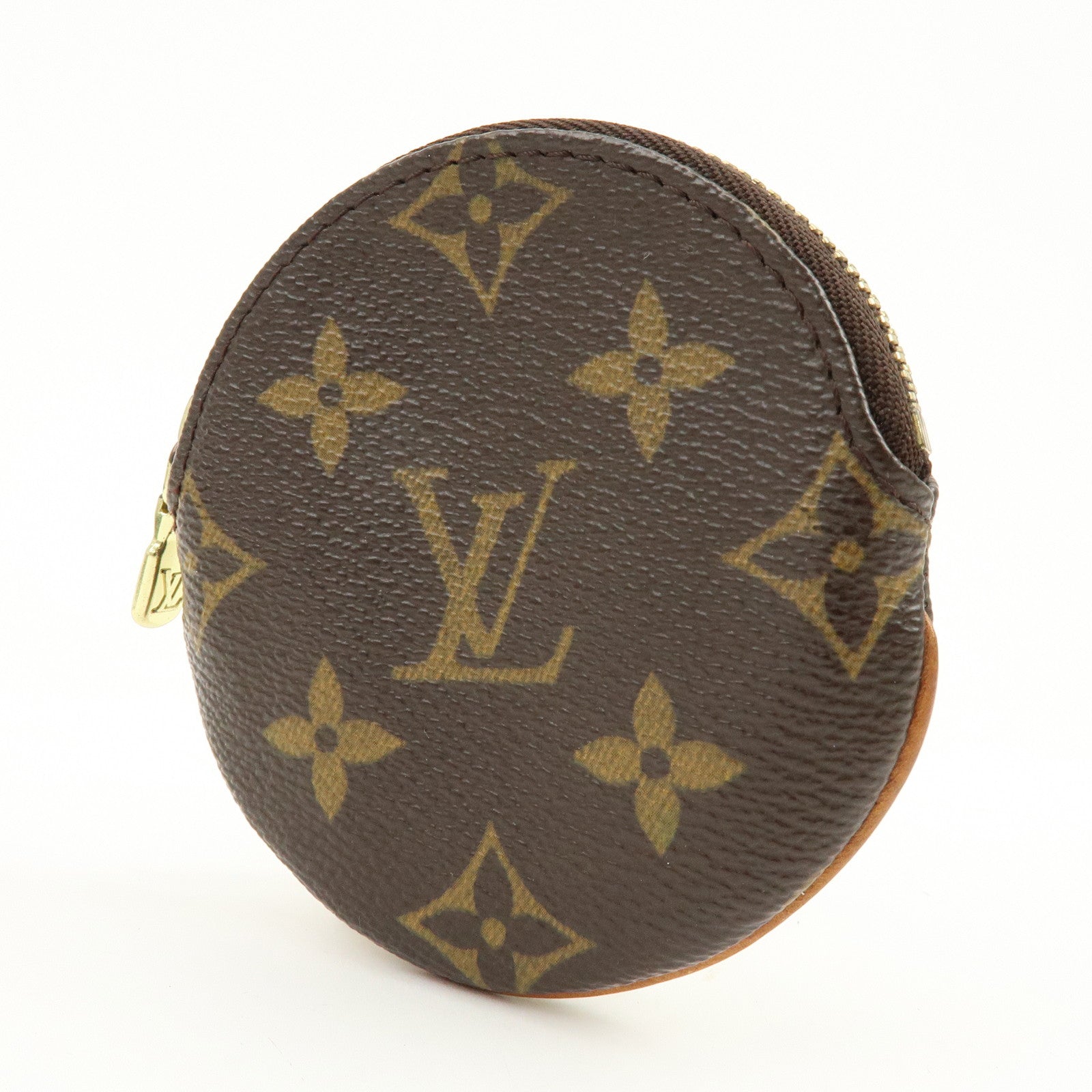 Louis Vuitton Monogram Porte Monnaie Rond Coin Case Brown M61926