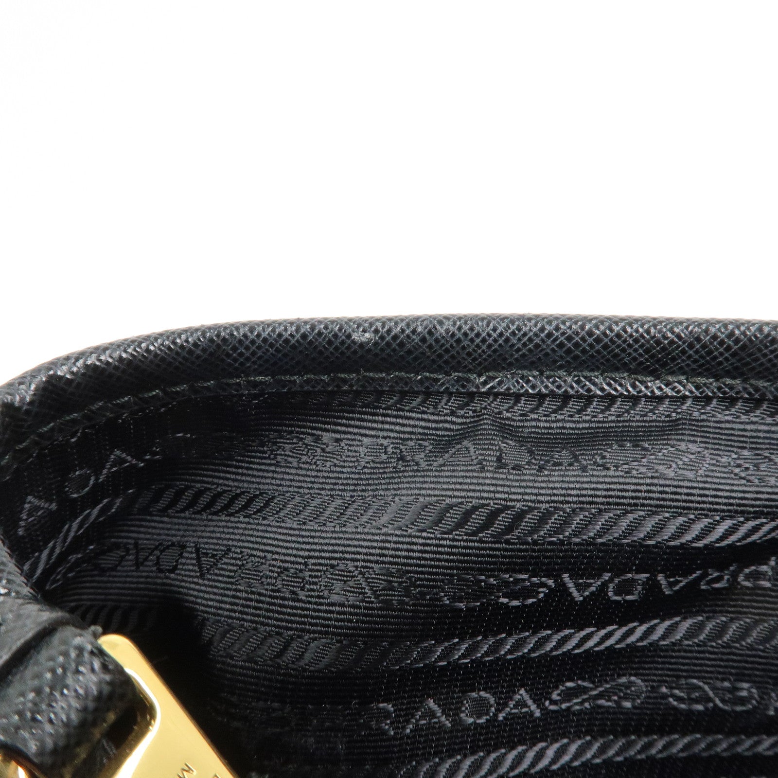 PRADA Logo Nylon Leather 2Way Hand Bag Shoulder Bag Black 1BA173