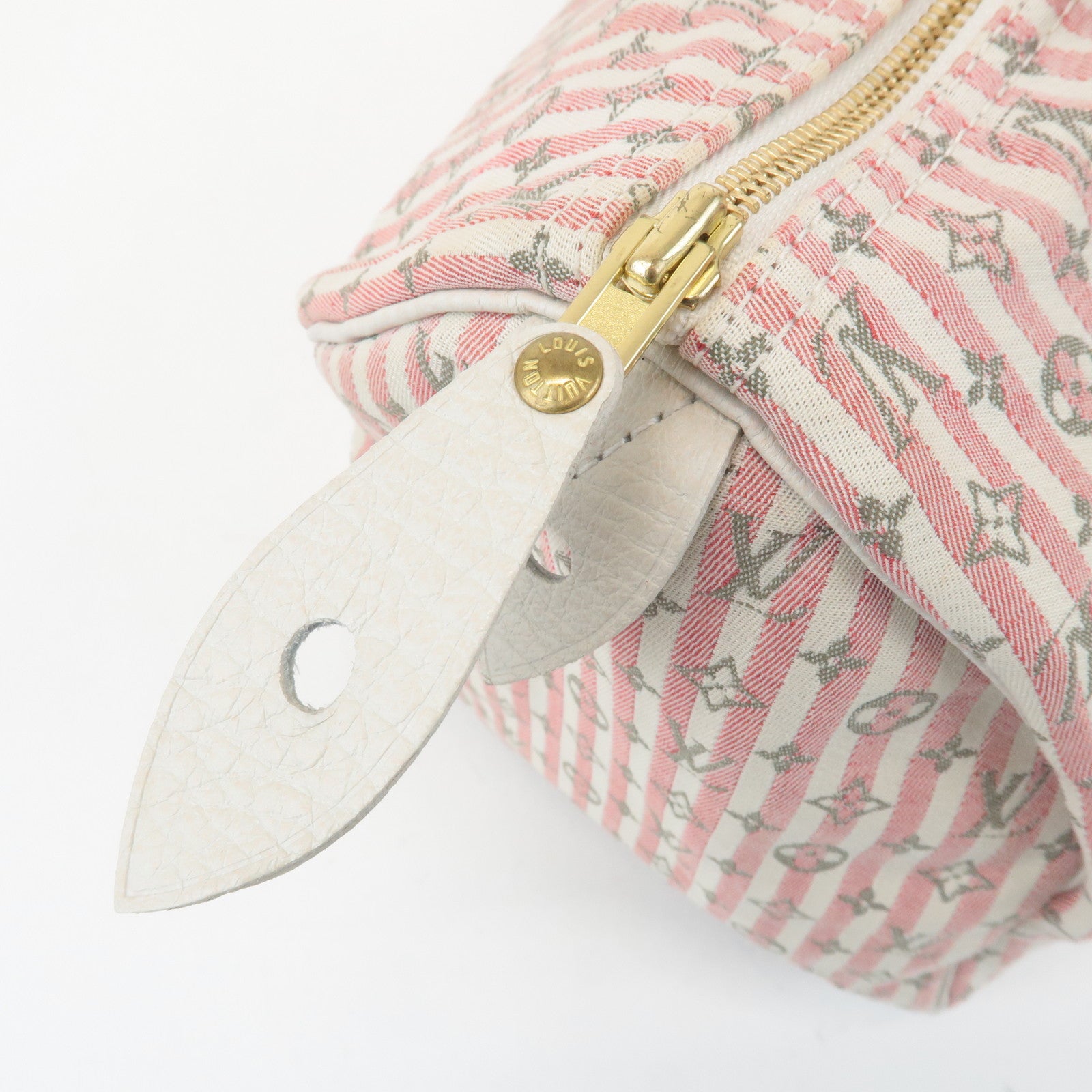 Louis Vuitton Monogram Mini Lin Speedy 30 Boston Bag Rouge M95501 Used