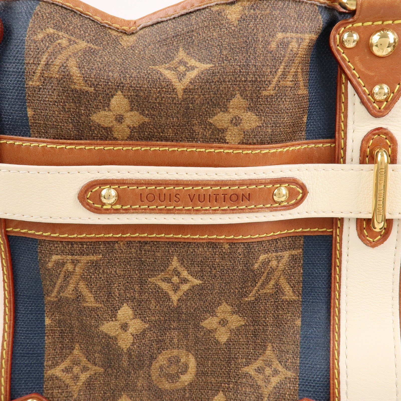 Louis Vuitton Monogram Tisse Sac Rayeur GM Shoulder Bag M56385