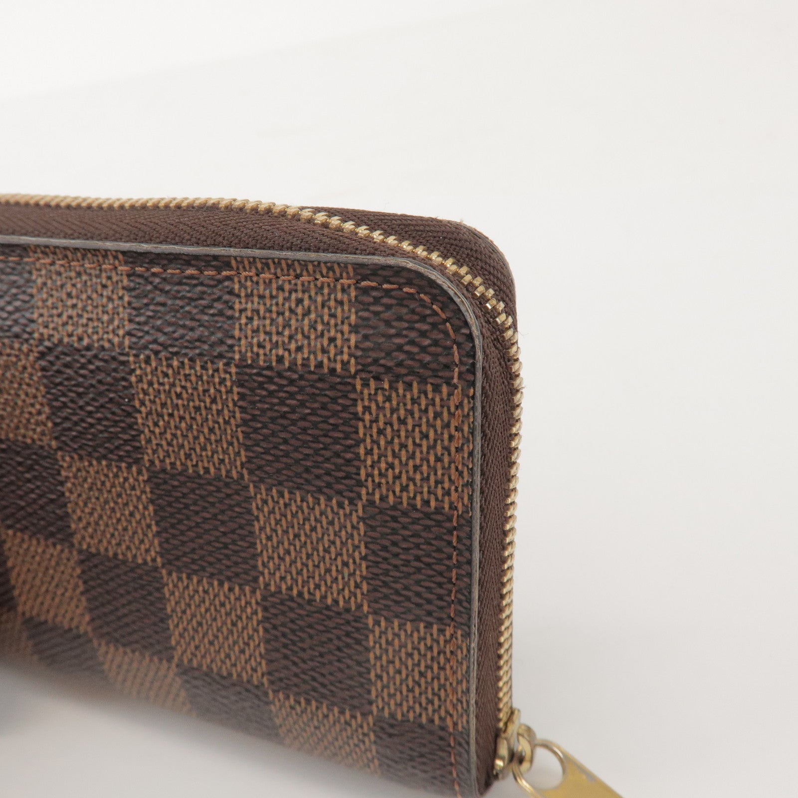 Louis Vuitton Damier Zippy Coin Case Wallet Brown N63070