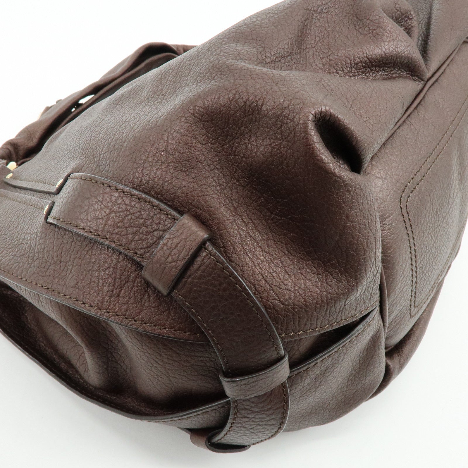 CELINE Leather Bittersweet Shoulder Bag Hand Bag Bronze