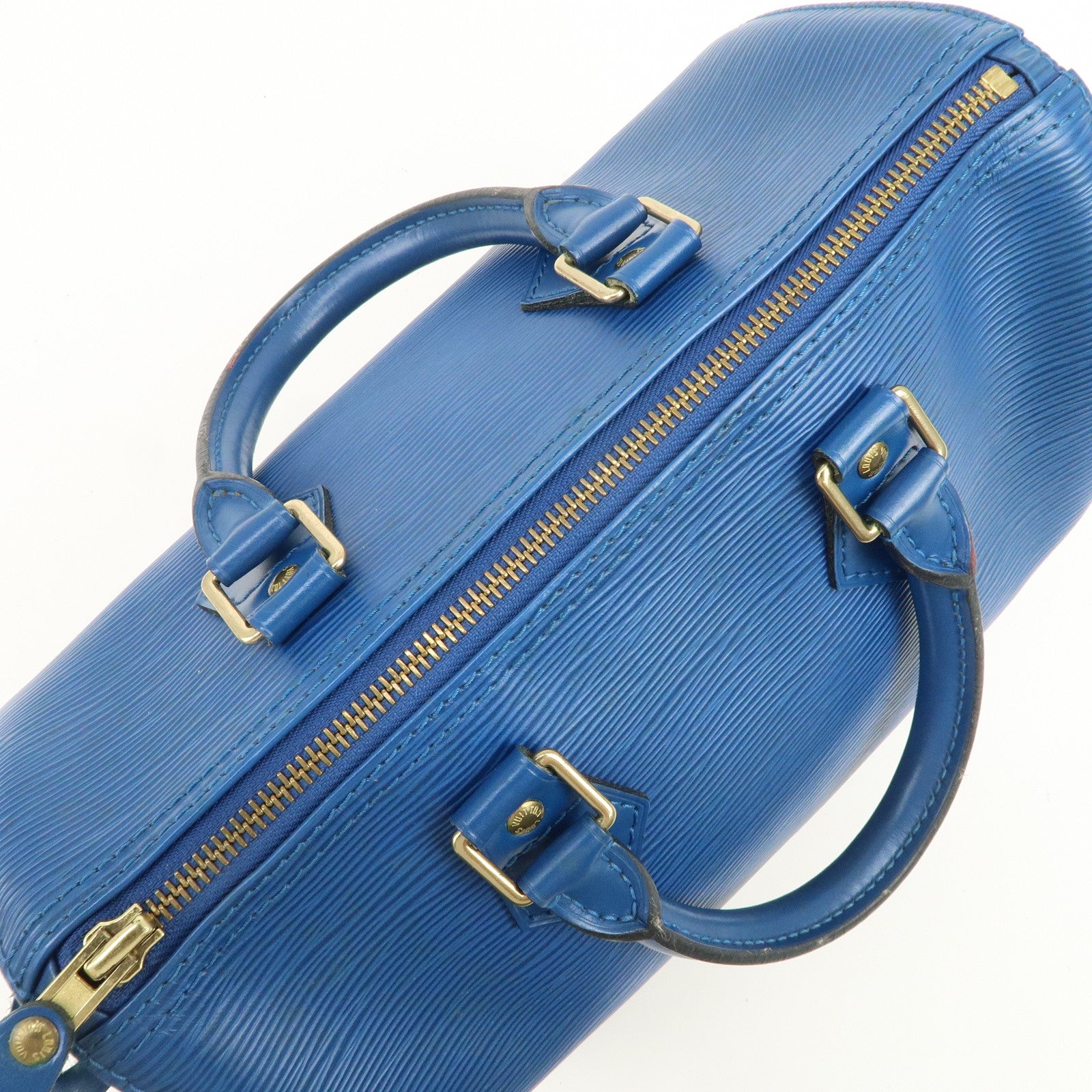 Louis Vuitton Epi Speedy 25 Hand Bag Boston Bag Toledo Blue M43015