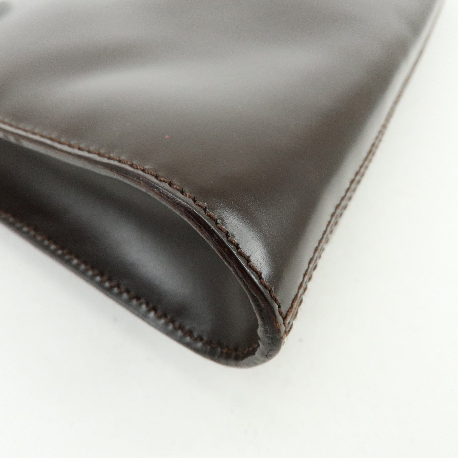 Ferragamo Vara Leather Shoulder Bag Hand Bag Brown