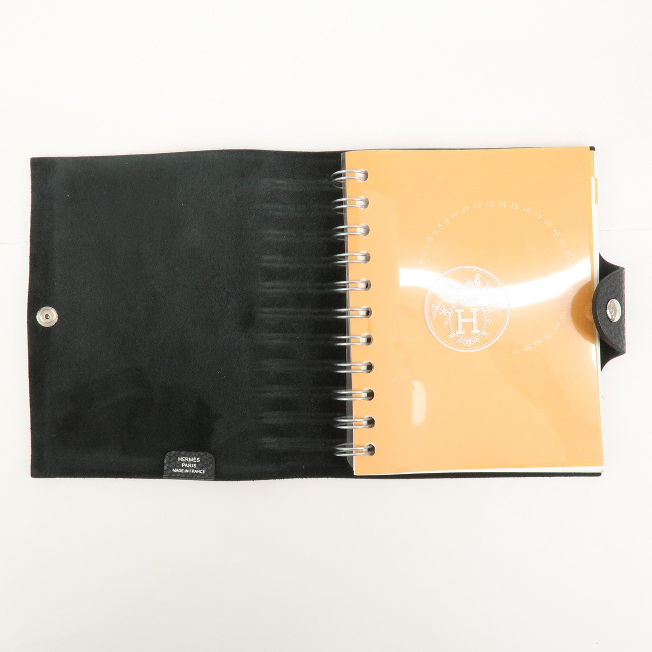 HERMES Togo Leather Ulysse PM Planner Cover □F Stamped Black