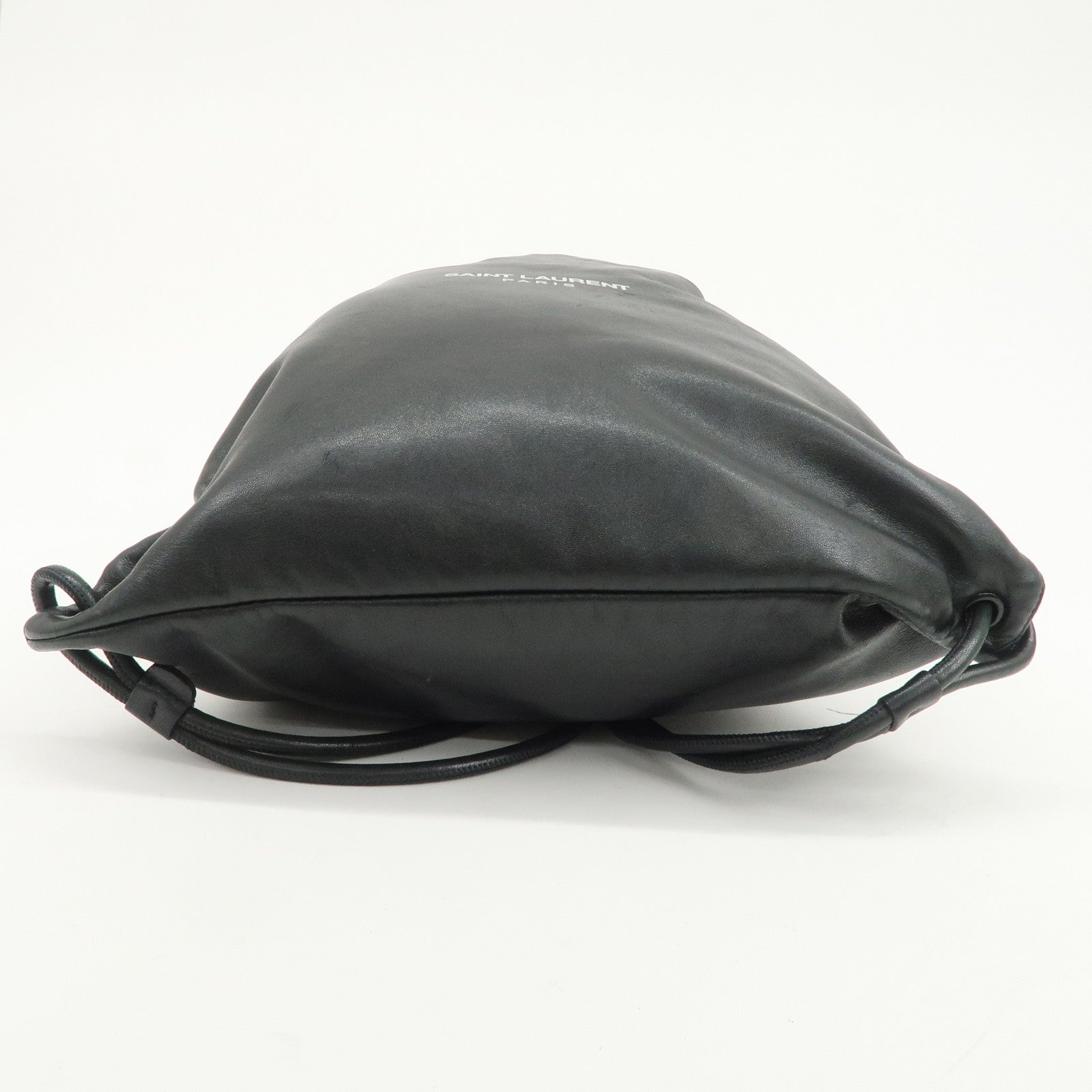 SAINT LAURENT PARIS TEDDY Lambskin Drawstring Backpack 553919