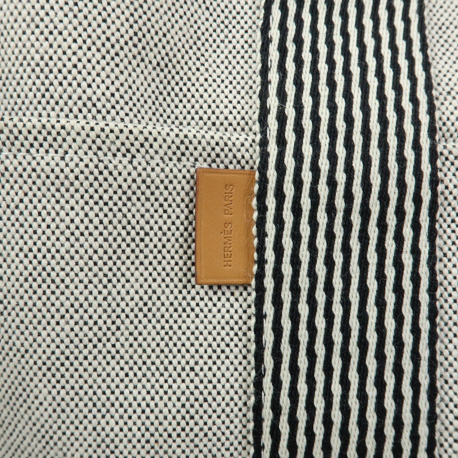 HERMES New Fourre Tout Canvas Tote Bag Hand Bag Gray