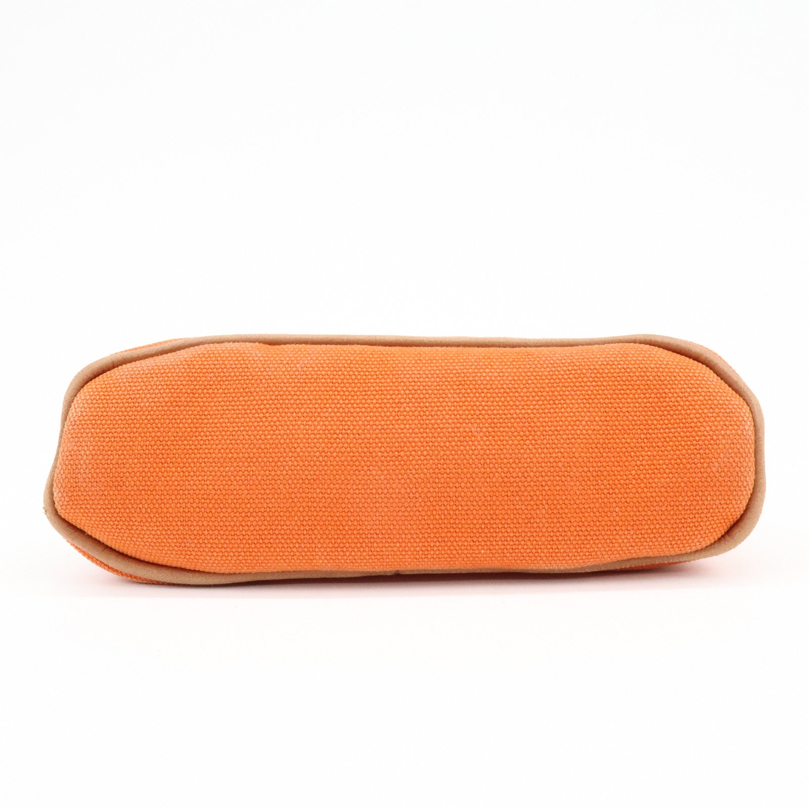HERMES Bolide Mini Mini 16 Canvas Leather Cosmetic Pouch Orange