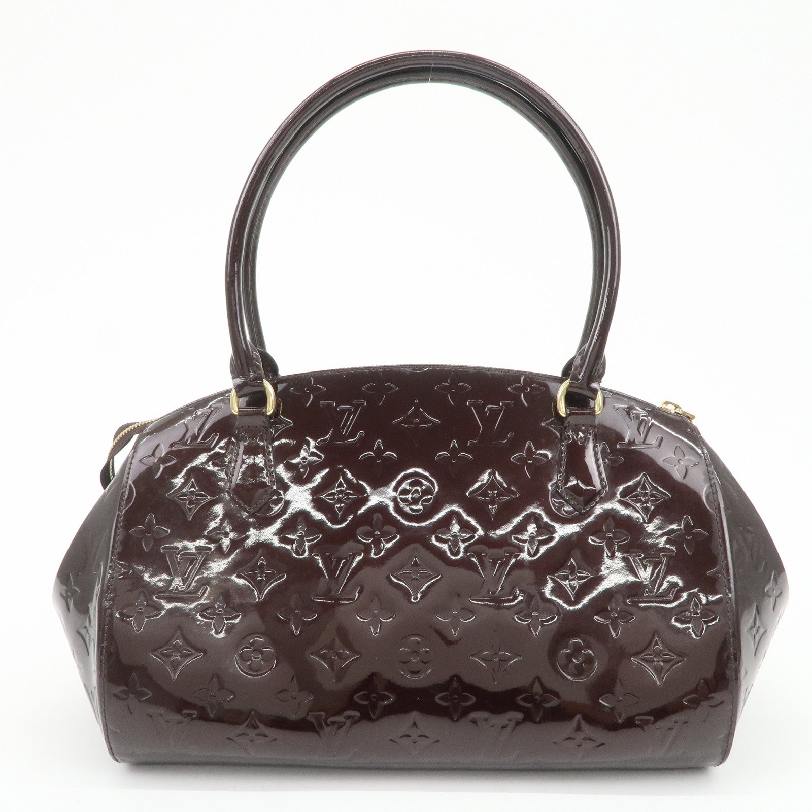 Louis Vuitton Monogram Vernis Sherwood PM Hand Bag Amarante M91493