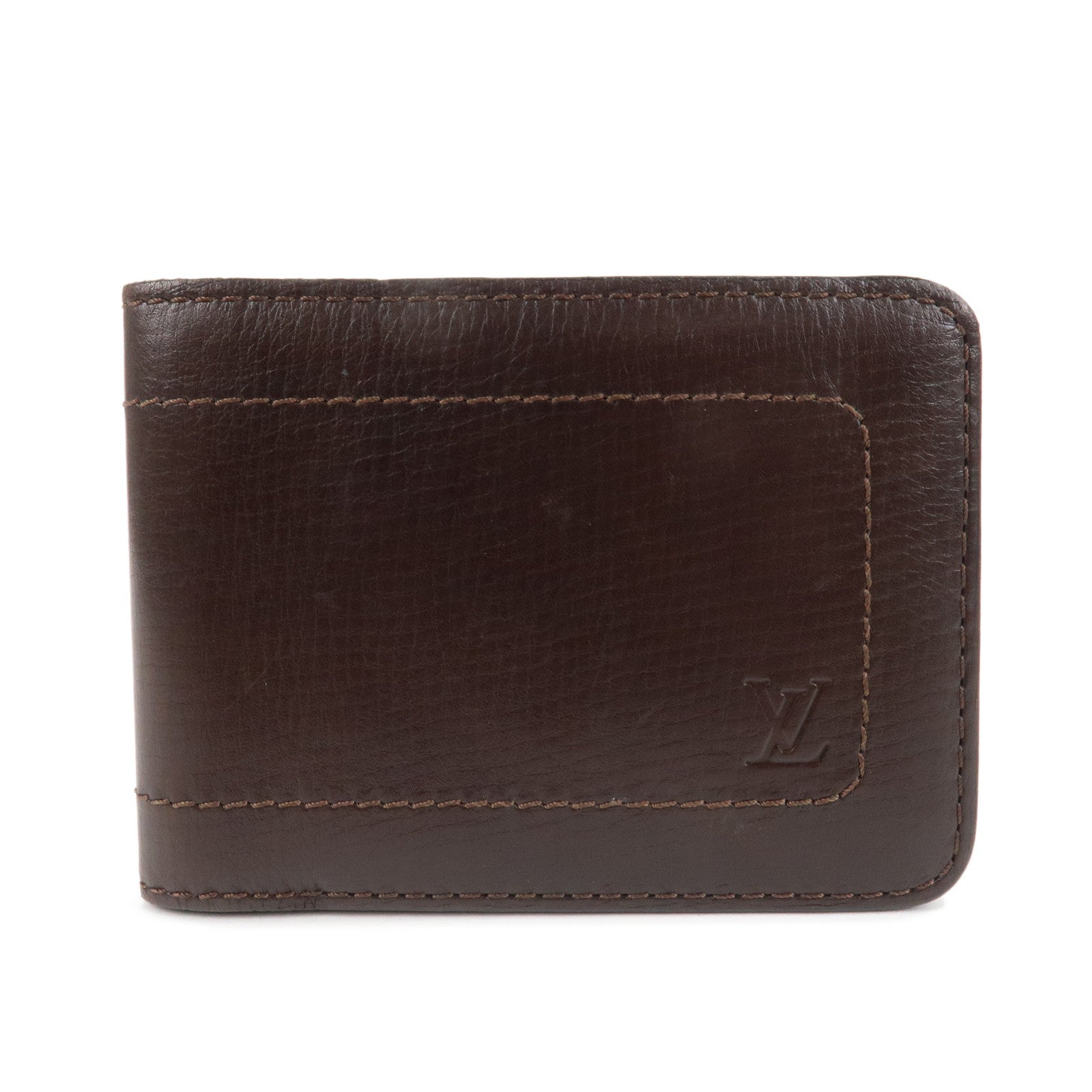 Louis Vuitton Utah Porte Billets 6 Carte Credit Plus Wallet Brown Used