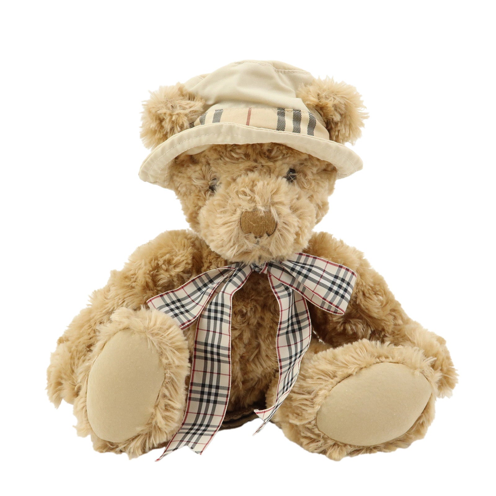 BURBERRY Nova Plaid Polyester Teddy Bear Brown