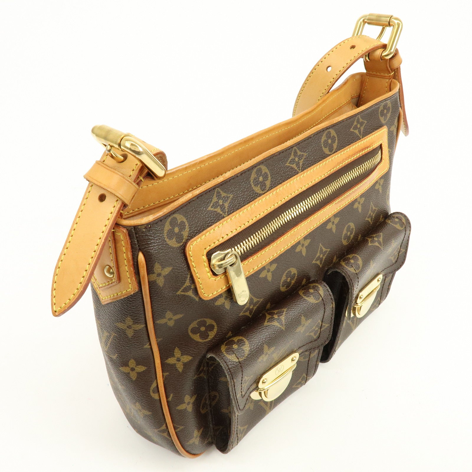 Louis Vuitton Monogram Hudson GM Shoulder Bag Brown M40045