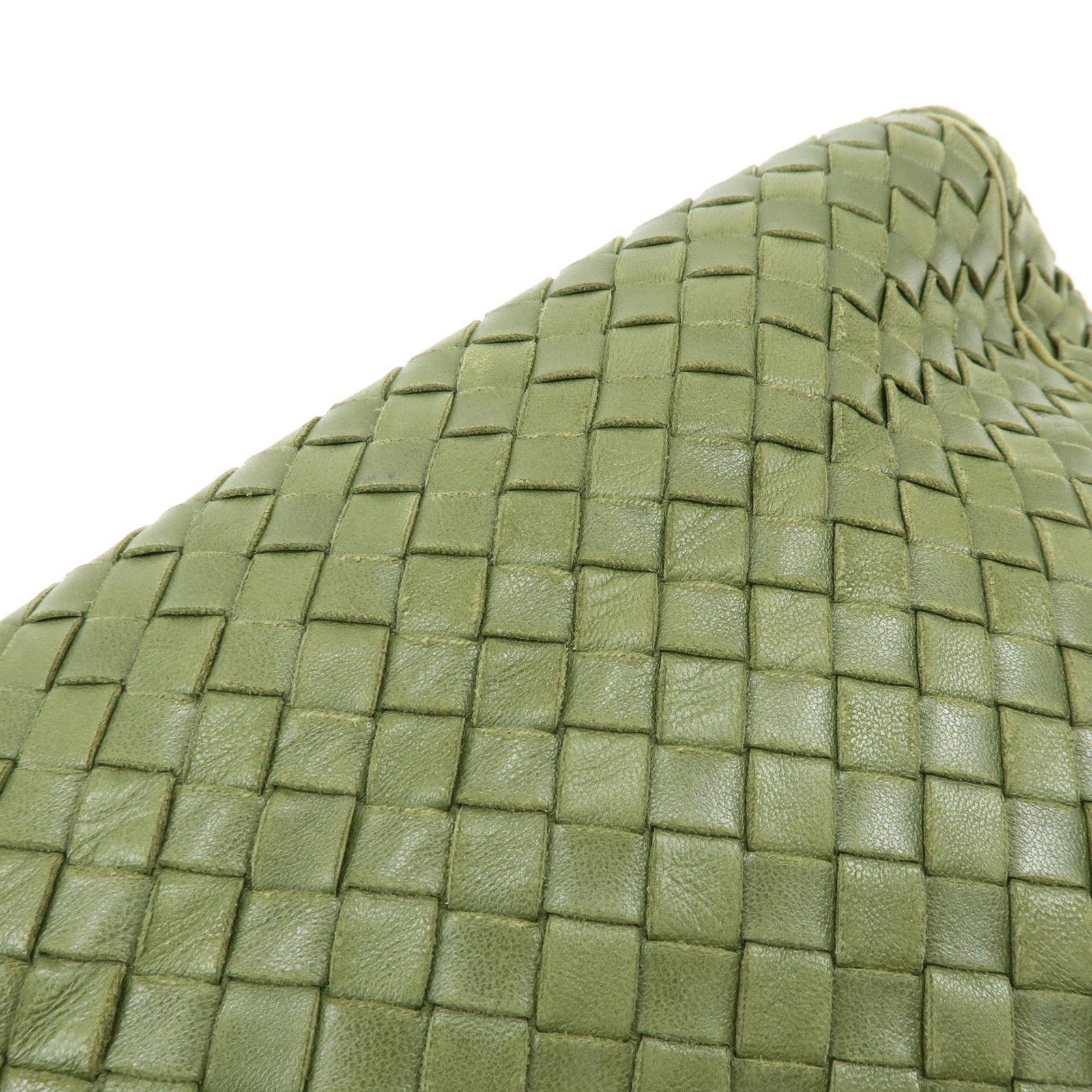 BOTTEGA VENETA Intrecciato Leather Shoulder Bag Crossbody Bag Green