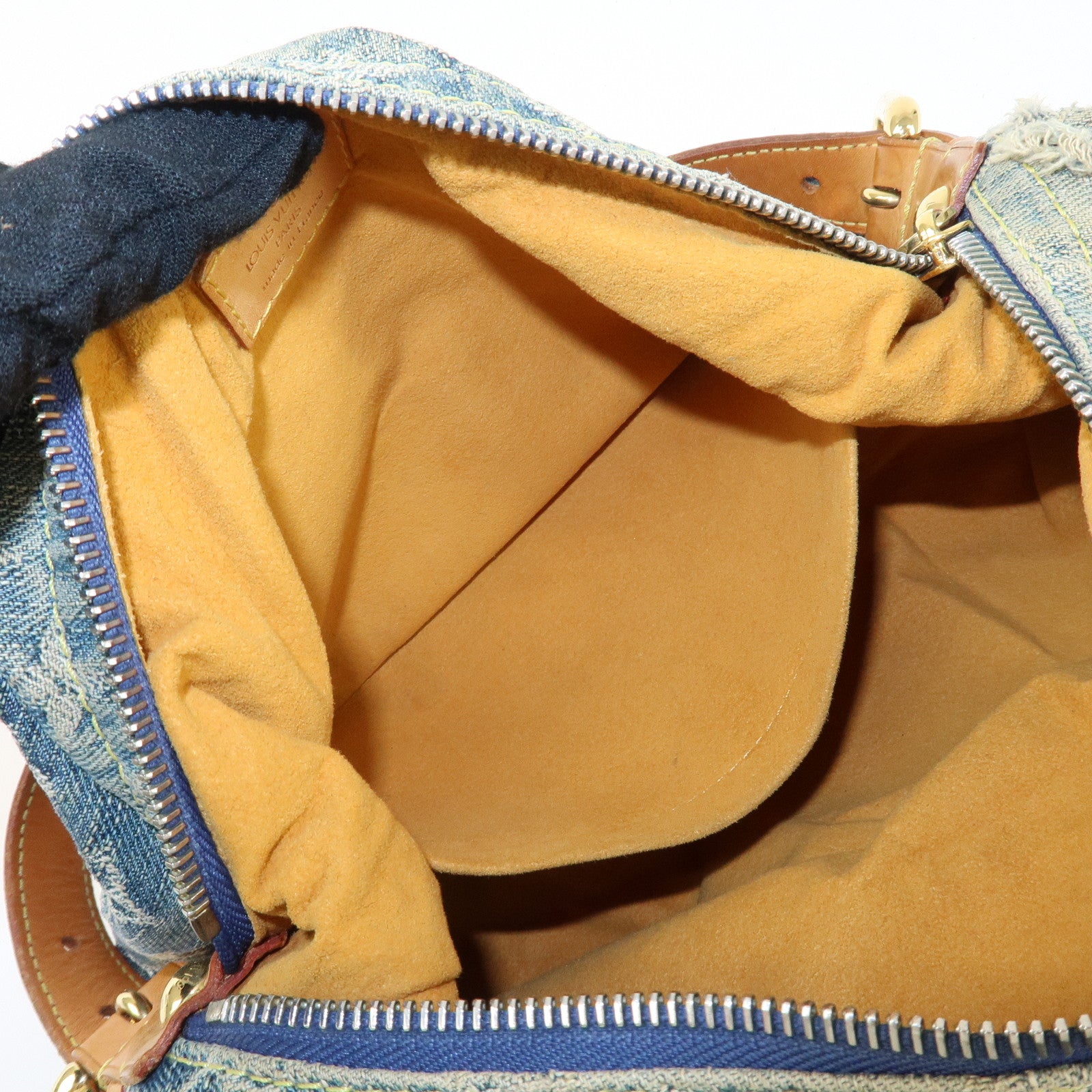 Louis Vuitton Monogram Denim Baggy PM 2Way Shoulder Bag Blue M95049 Used