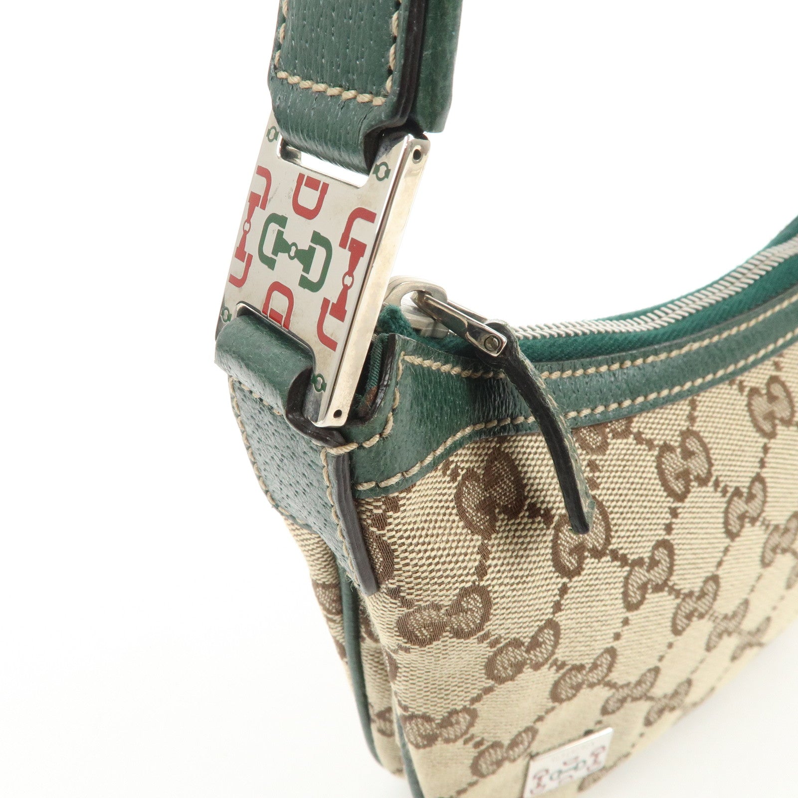 GUCCI Sherry GG Canvas Leather Shoulder Bag Hand Bag Beige 145813